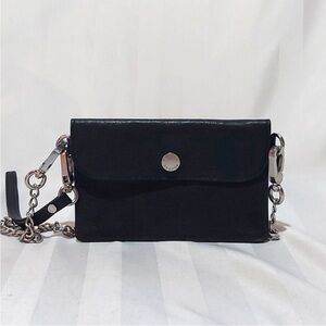 EUC Rudsak Black Mini Leather Wallet/Wristlet on Chain